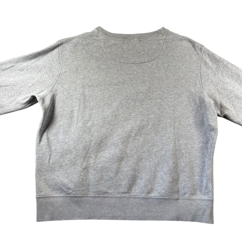 VTG Polo Ralph Lauren Sweatshirt Mens L Gray Distressed Crewneck Boxy Streetwear - Picture 3 of 8